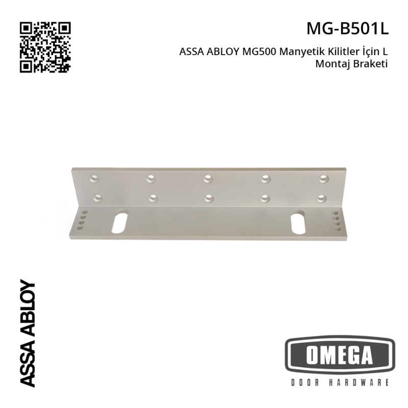 ASSA ABLOY MG500 Manyetik Kilitler İçin L Montaj Braketi