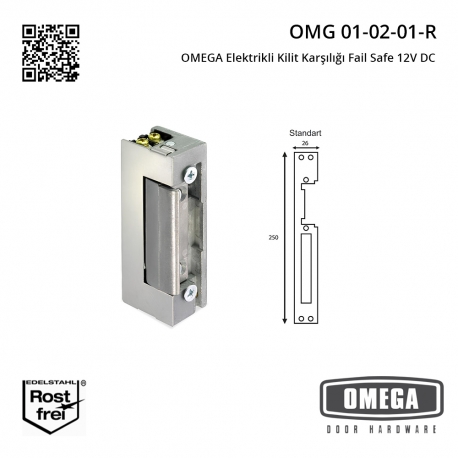 OMEGA Elektrikli Kilit Karşılığı Fail Safe 12V DC
