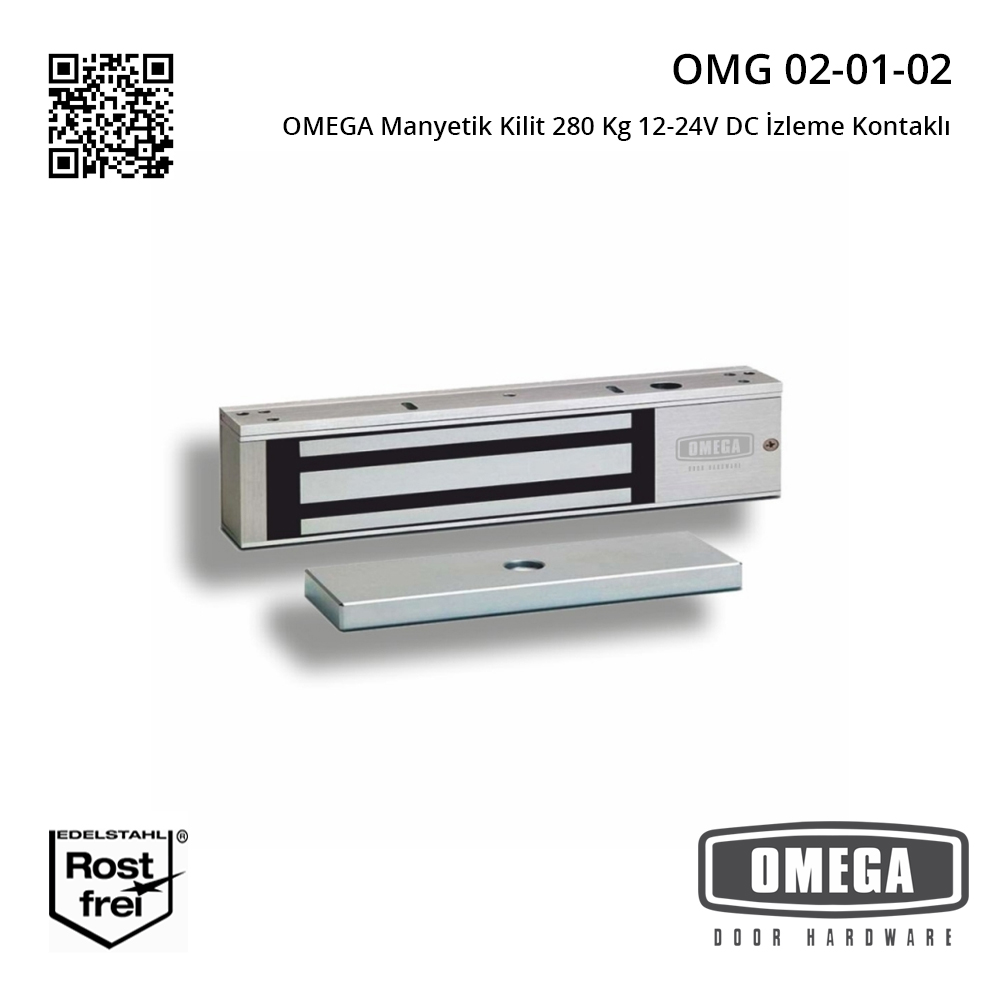 Omega 280 kg İzleme Kontaklı Manyetik Kilit