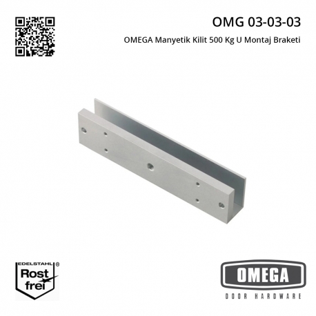 OMEGA Manyetik Kilit 500 Kg U Montaj Braketi