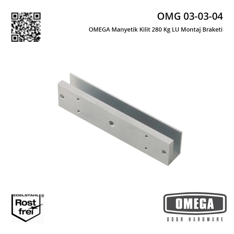 OMEGA Manyetik Kilit 280 Kg LU Montaj Braketi