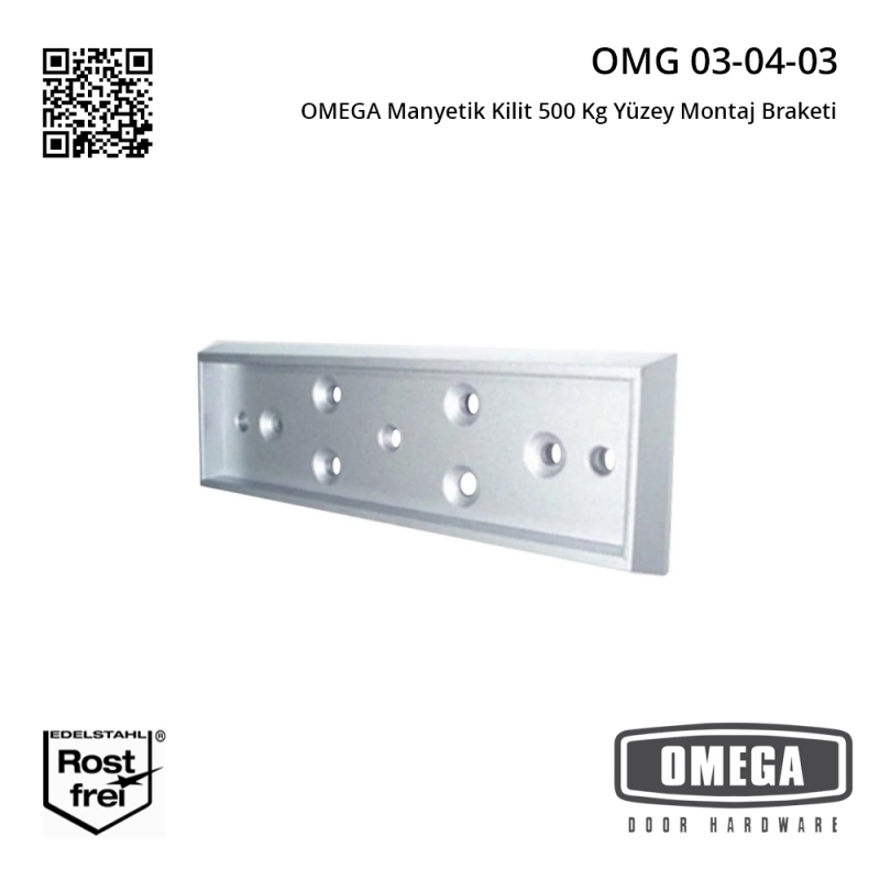 OMEGA Manyetik Kilit 500 Kg Yüzey Montaj Braketi