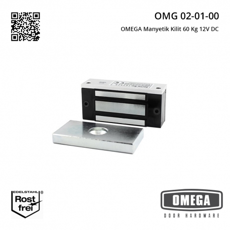OMEGA Manyetik Kilit 60 Kg 12V DC