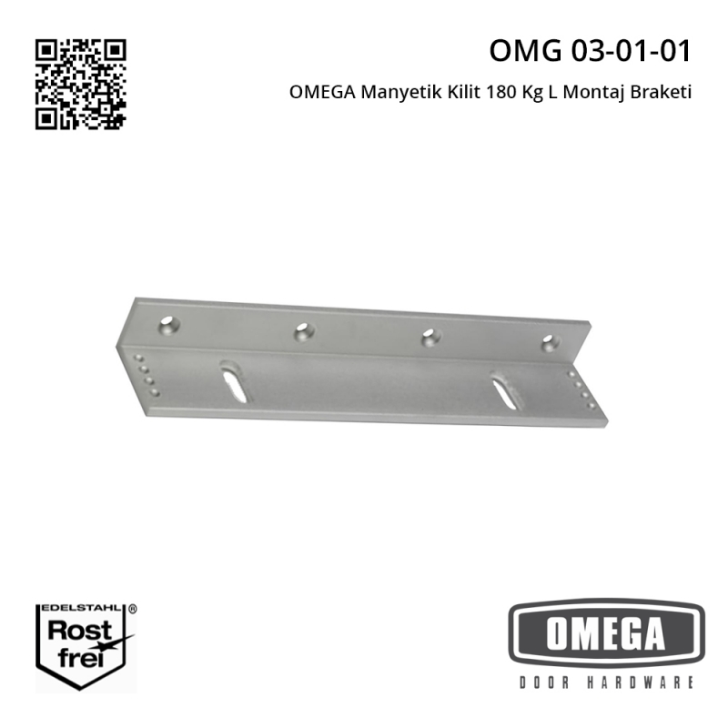 OMEGA Manyetik Kilit 180 Kg L Montaj Braketi