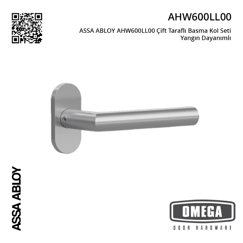 ASSA ABLOY AHW600LL00 Çift Taraflı Basma Kol Seti Yangın Dayanımlı