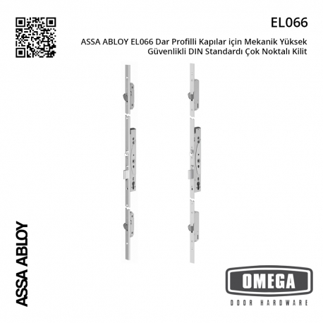 ASSA ABLOY EL066 Dar Profilli Kapılar İçin Mekanik Yüksek Güvenlikli DIN Standardı Çok Noktalı Kilit