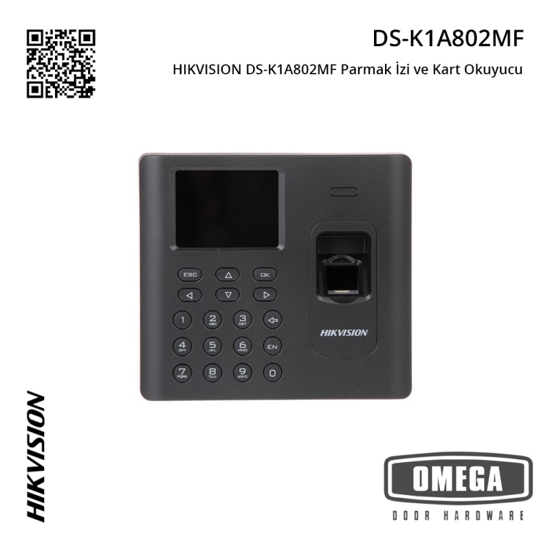 HIKVISION DS-K1A802MF Parmak İzi ve Kart Okuyucu