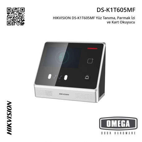 HIKVISION DS-K1T605MF Yüz Tanıma, Parmak İzi ve Kart Okuyucu