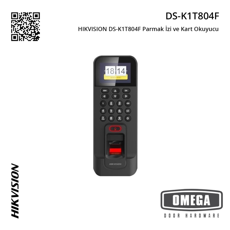 HIKVISION DS-K1T804F Parmak İzi ve Kart Okuyucu