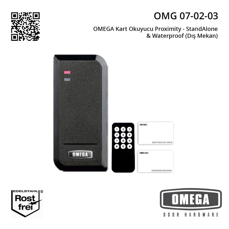 OMEGA Kart Okuyucu Proximity - StandAlone & Waterproof (Dış Mekan)
