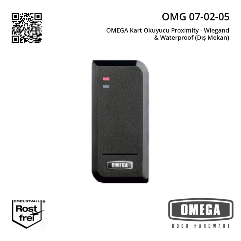 OMEGA Kart Okuyucu Proximity - Wiegand & Waterproof (Dış Mekan)