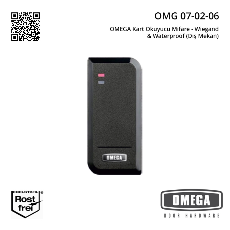 OMEGA Kart Okuyucu Mifare - Wiegand & Waterproof (Dış Mekan)