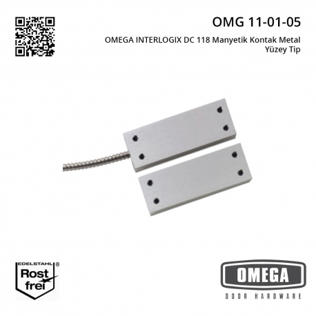 OMEGA INTERLOGIX DC 118 Manyetik Kontak Metal Yüzey Tip