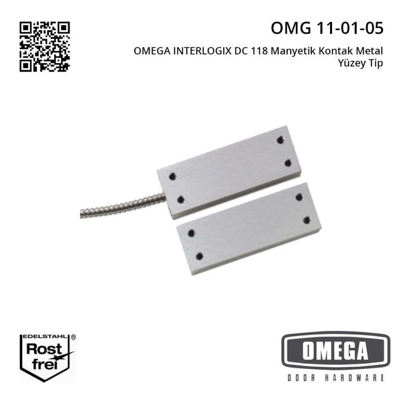 OMEGA INTERLOGIX DC 118 Manyetik Kontak Metal Yüzey Tip