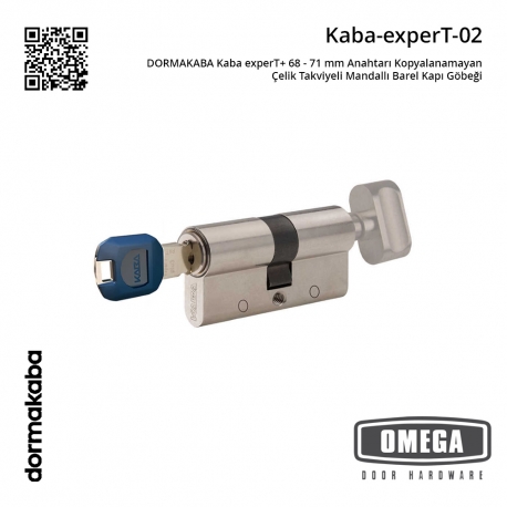 DORMAKABA Kaba experT+ 68 - 71 mm Anahtarı Kopyalanamayan Çelik Takviyeli Mandallı Barel Kapı Göbeği