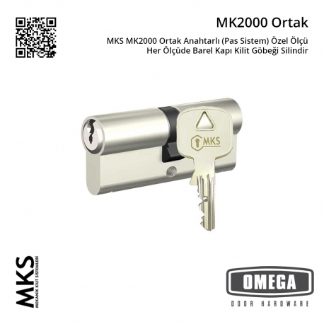 MKS MK2000 Ortak Anahtarlı (Pas Sistem) Özel Ölçü Her Ölçüde Barel Kapı Kilit Göbeği Silindir