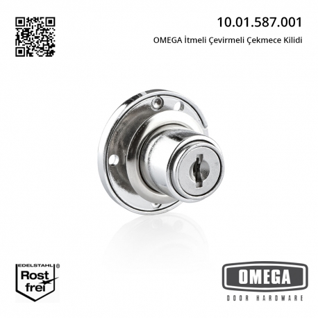 OMEGA İtmeli Çevirmeli Çekmece Kilidi