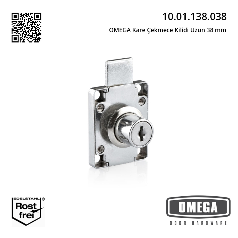OMEGA Kare Çekmece Kilidi Uzun 38 mm