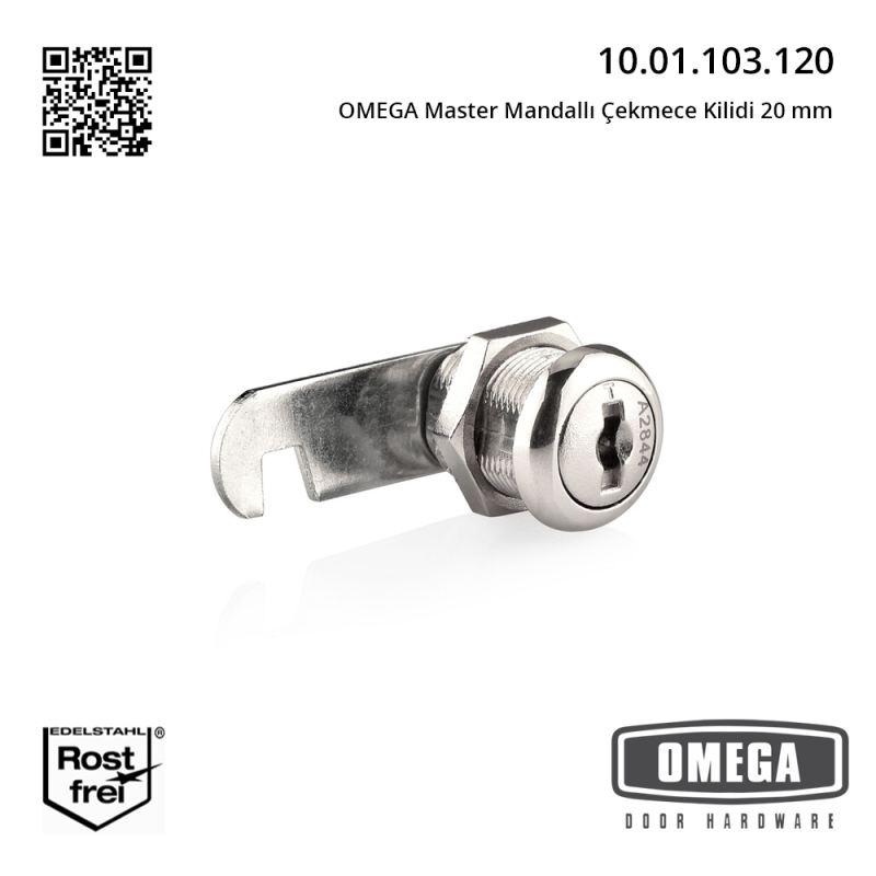 OMEGA Master Mandallı Çekmece Kilidi 20 mm