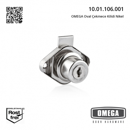 OMEGA Oval Çekmece Kilidi Nikel