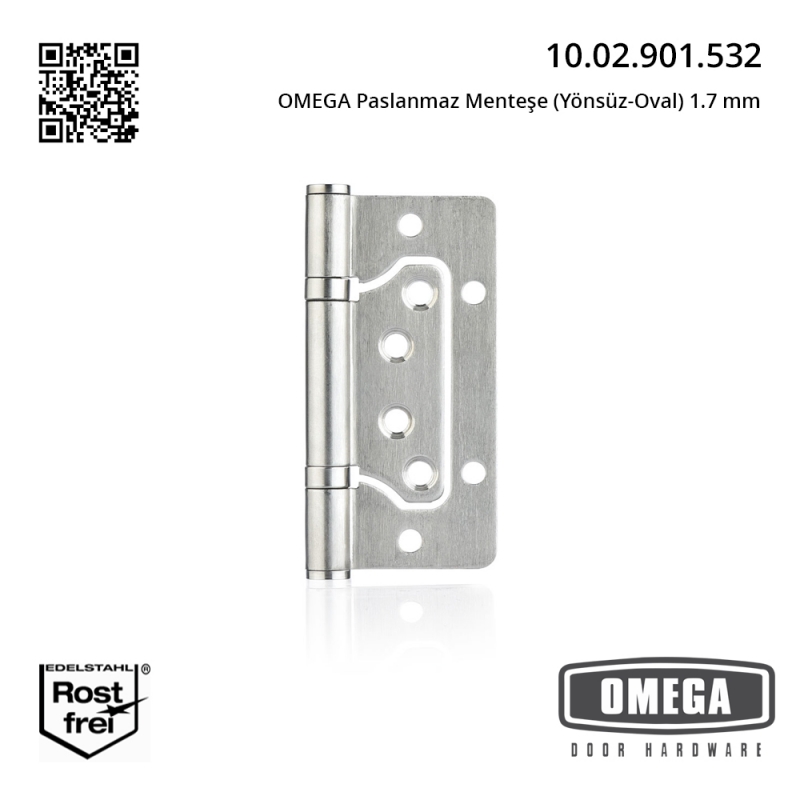 OMEGA Paslanmaz Menteşe (Yönsüz-Oval) 1.7 mm
