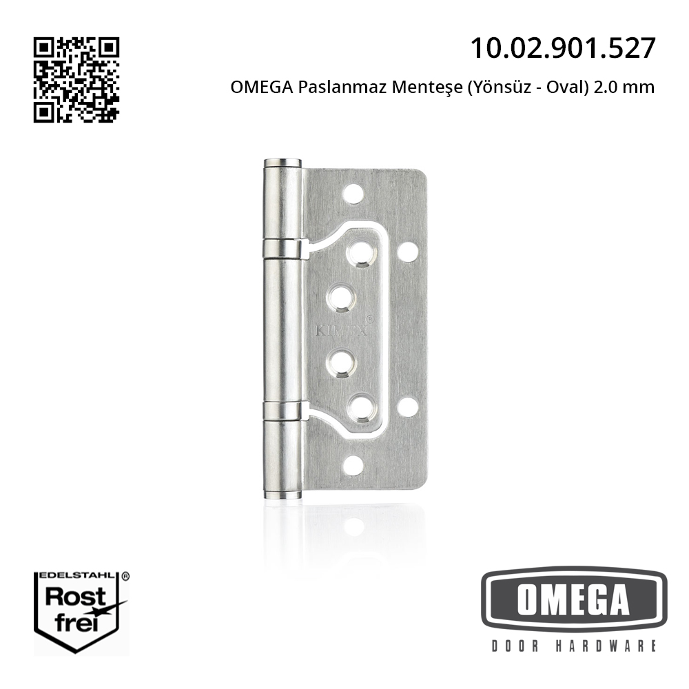 OMEGA Paslanmaz Menteşe (Yönsüz - Oval) 2.0 mm
