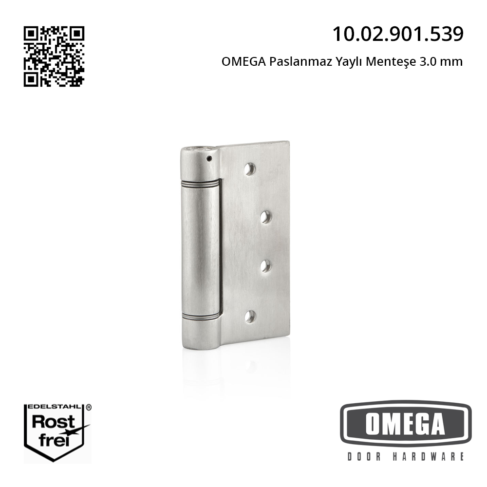 OMEGA Paslanmaz Yaylı Menteşe 3.0 mm