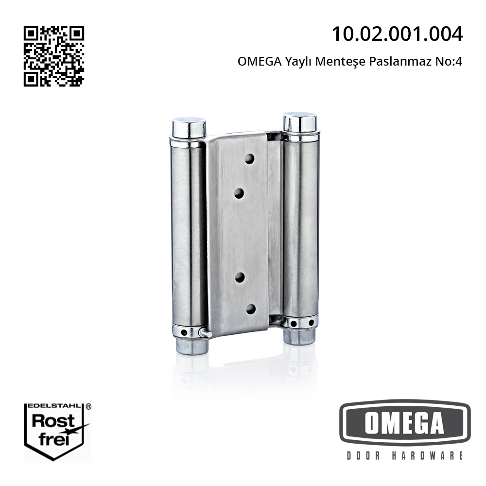 OMEGA Yaylı Menteşe Paslanmaz No:4