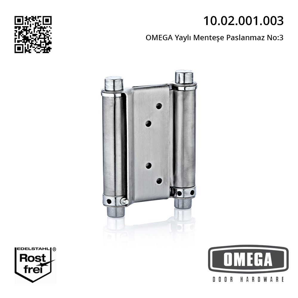 OMEGA Yaylı Menteşe Paslanmaz No:3
