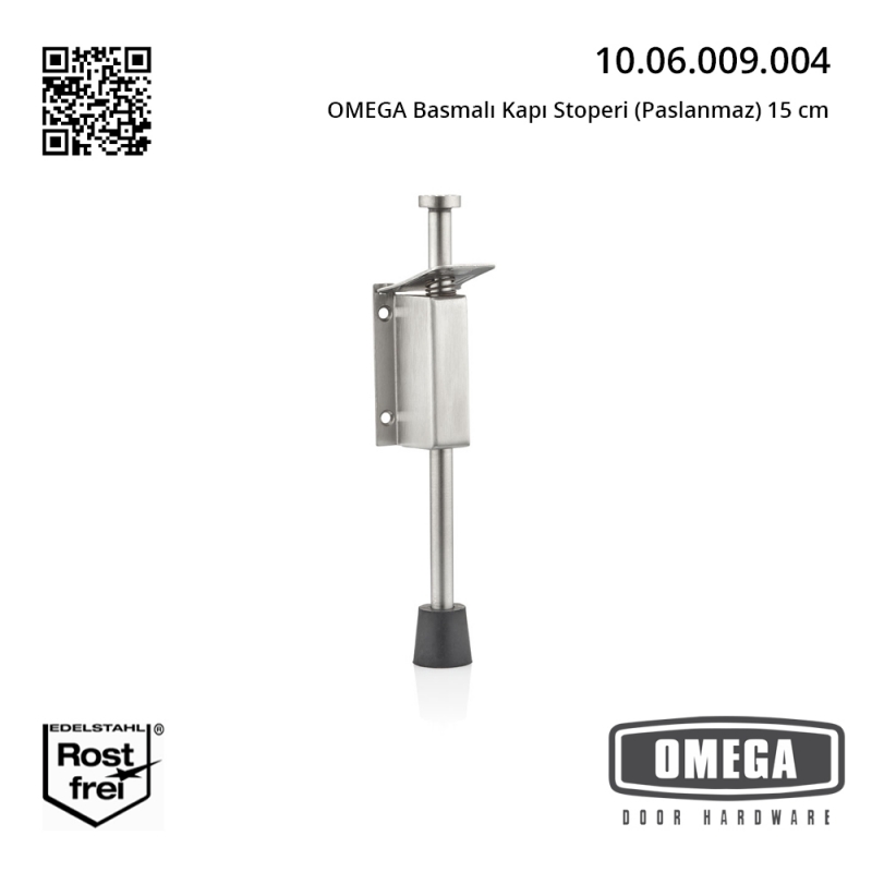 OMEGA Basmalı Kapı Stoperi (Paslanmaz) 15 cm