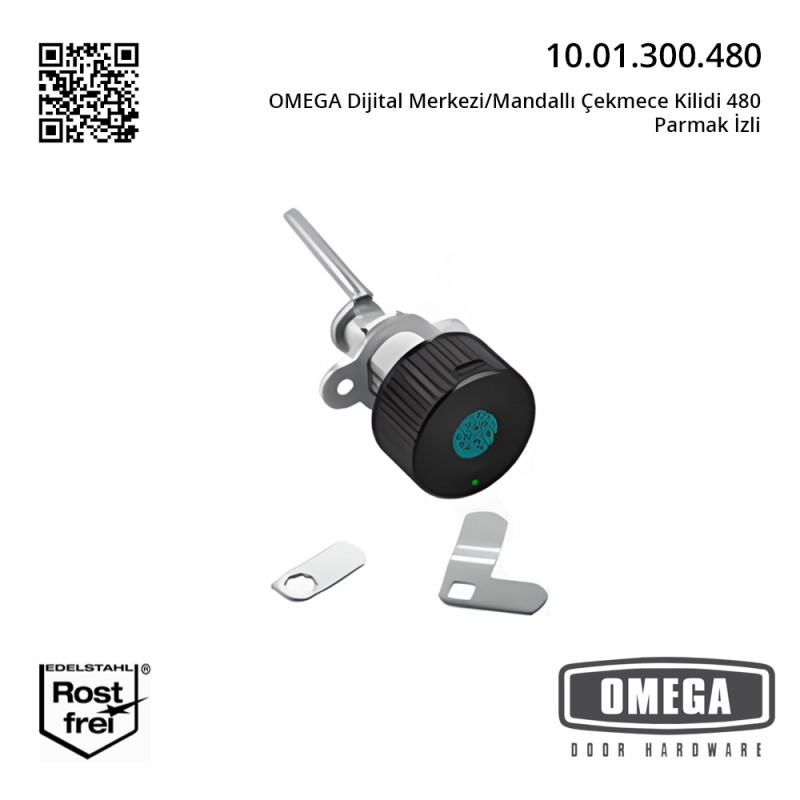 OMEGA Dijital Merkezi/Mandallı Çekmece Kilidi 480 Parmak İzli