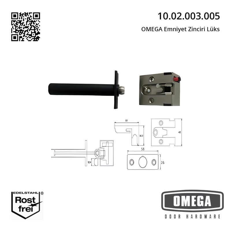 OMEGA Emniyet Zinciri Lüks