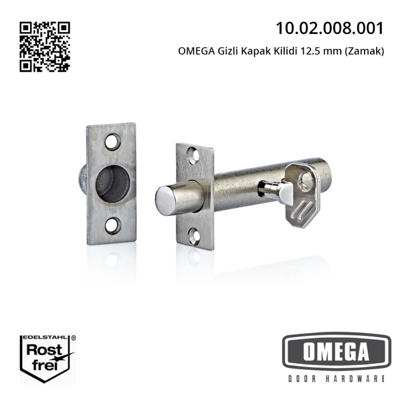 OMEGA Gizli Kapak Kilidi 12.5 mm (Zamak)