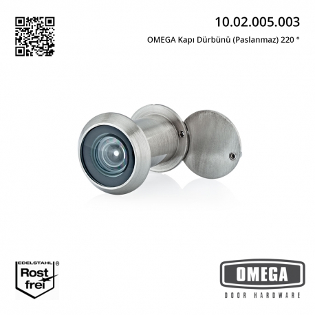 OMEGA Kapı Dürbünü (Paslanmaz) 220 °