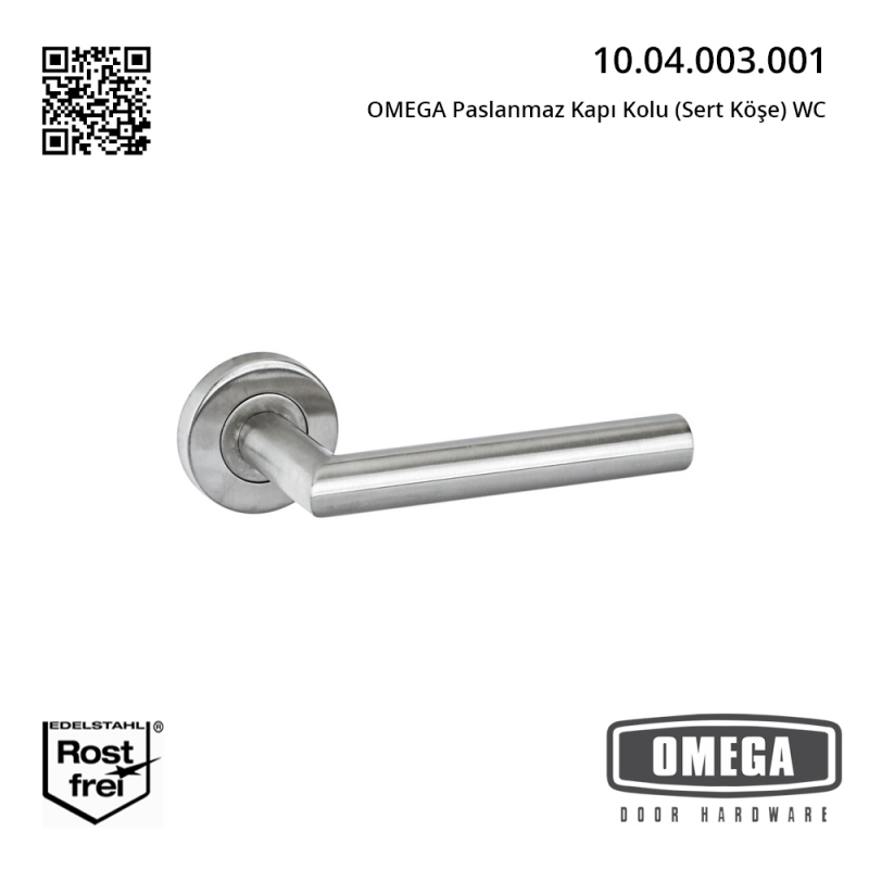 OMEGA Paslanmaz Kapı Kolu (Sert Köşe) WC