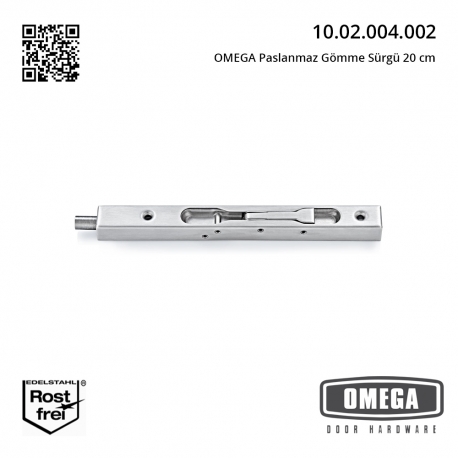 OMEGA Paslanmaz Gömme Sürgü 20 cm