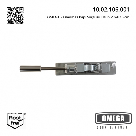 OMEGA Paslanmaz Kapı Sürgüsü Uzun Pimli 15 cm
