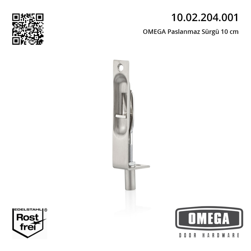 OMEGA Paslanmaz Sürgü 10 cm