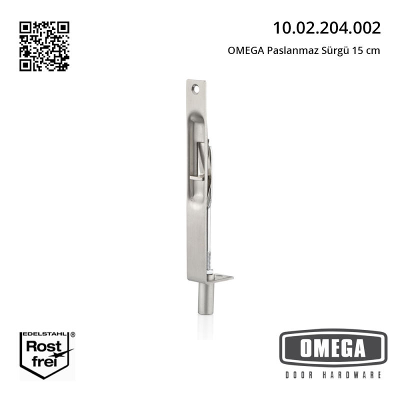 OMEGA Paslanmaz Sürgü 15 cm