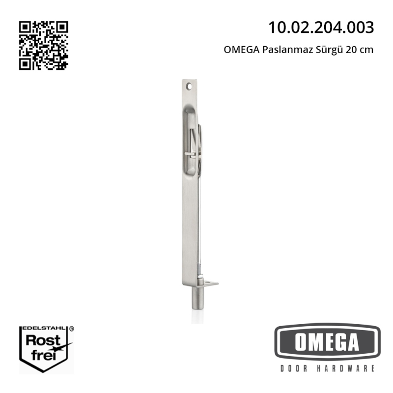 OMEGA Paslanmaz Sürgü 20 cm