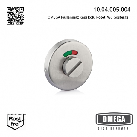 OMEGA Paslanmaz Kapı Kolu Rozeti WC Göstergeli