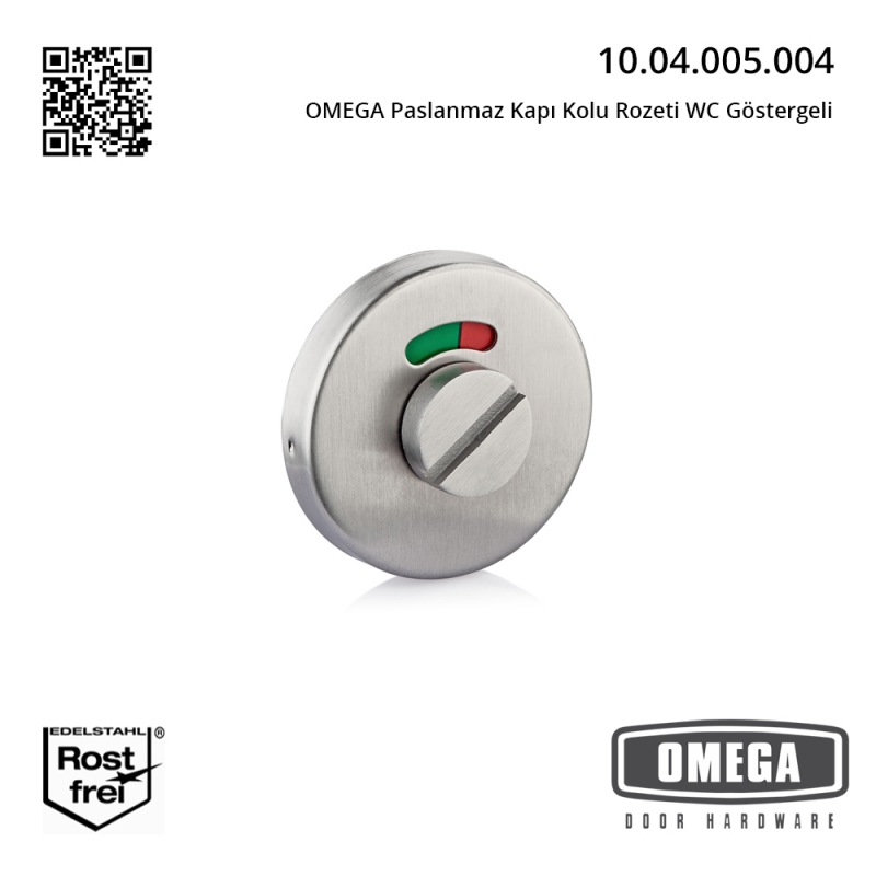 OMEGA Paslanmaz Kapı Kolu Rozeti WC Göstergeli