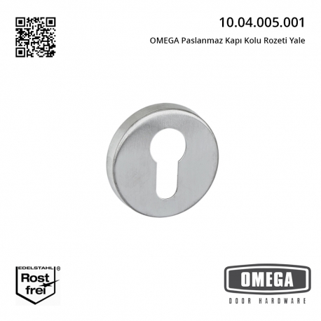 OMEGA Paslanmaz Kapı Kolu Rozeti Yale