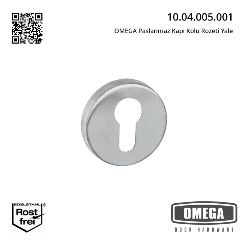 OMEGA Paslanmaz Kapı Kolu Rozeti Yale