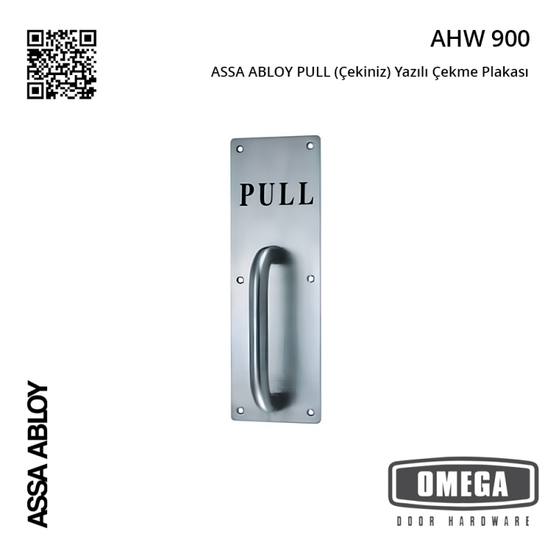ASSA ABLOY PULL (Çekiniz) Yazılı Çekme Plakası