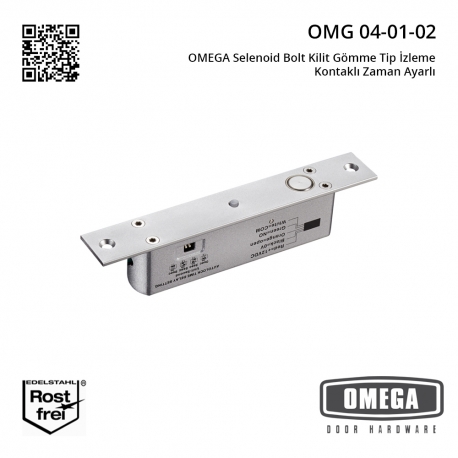 OMEGA Selenoid Bolt Kilit Gömme Tip İzleme Kontaklı Zaman Ayarlı