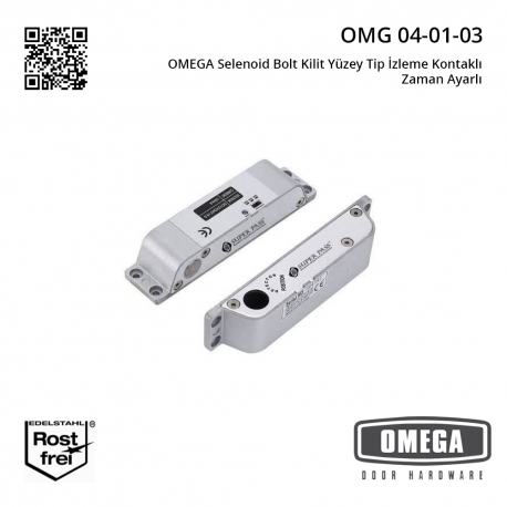 OMEGA Selenoid Bolt Kilit Yüzey Tip İzleme Kontaklı Zaman Ayarlı