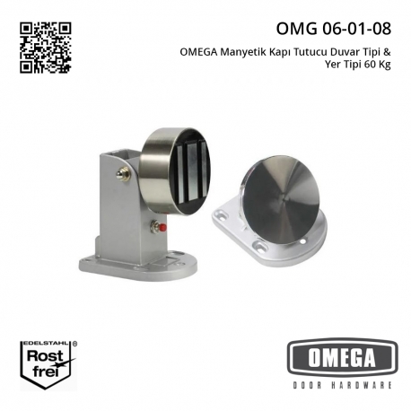 OMEGA Manyetik Kapı Tutucu Duvar Tipi & Yer Tipi 60 Kg