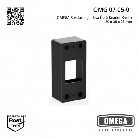OMEGA Rosslare İçin Sıva Üstü Reader Kasası 80 x 38 x 25 mm