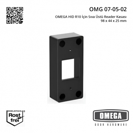 OMEGA HID R10 İçin Sıva Üstü Reader Kasası 98 x 44 x 25 mm